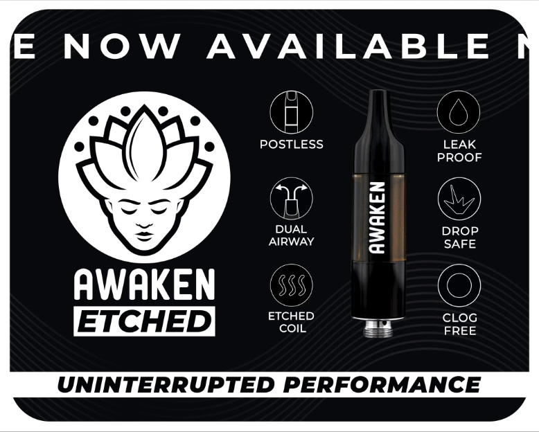 Awaken® Vape Etched Cartridges 1ml - Durban Poison (Sativa